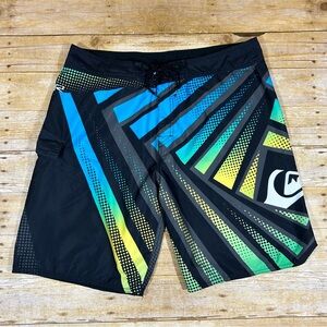 Quiksilver CYPHER ILLUSION Board Shorts Swim Surf Trunks 40 Jeremy Flores